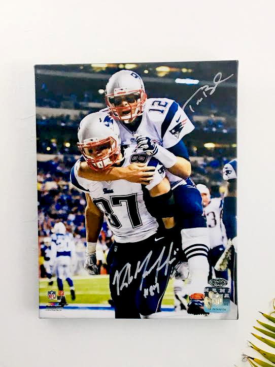 Tom Brady Rob Gronkowski Signed 8x10 Reprint From Original signed Photo