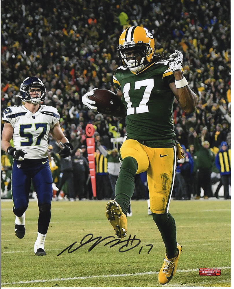 Davante Adams Green Bay Packers Autographed 8 x 10 Green