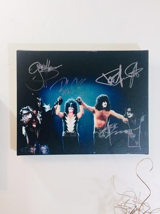 KISS Band Facsimile Autograph 11x14 Canvas Print Wall Art – Score Authentics