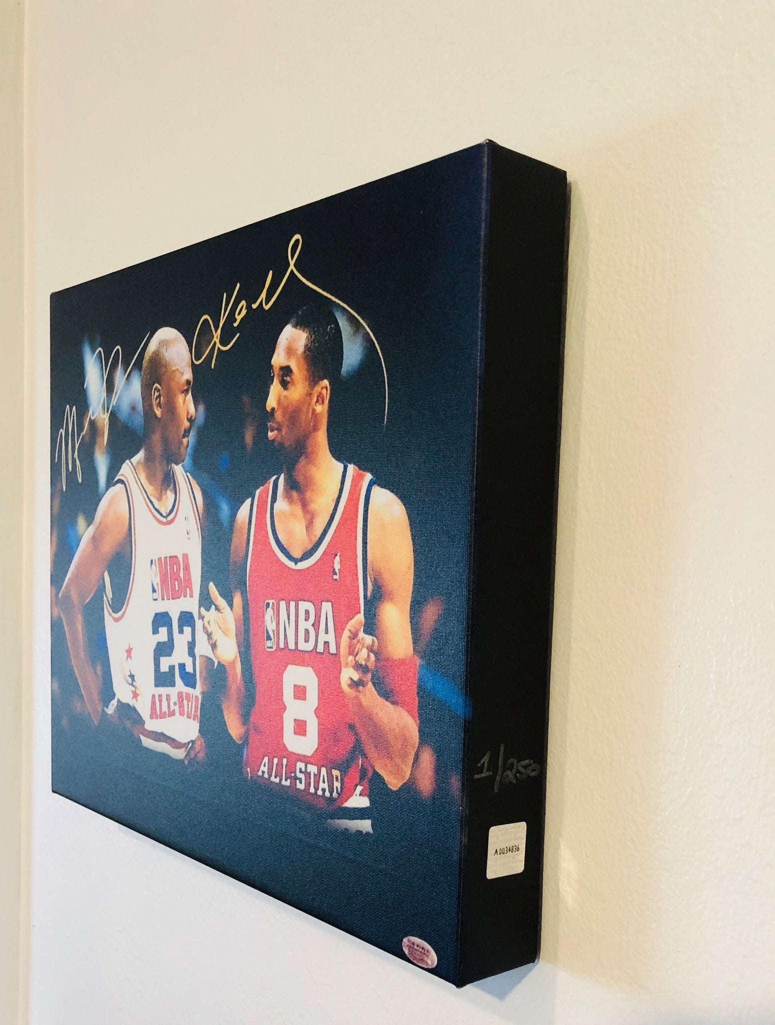 Kobe Bryant & Michael Jordan Facsimile Autograph 11x14 Canvas Print – Score  Authentics