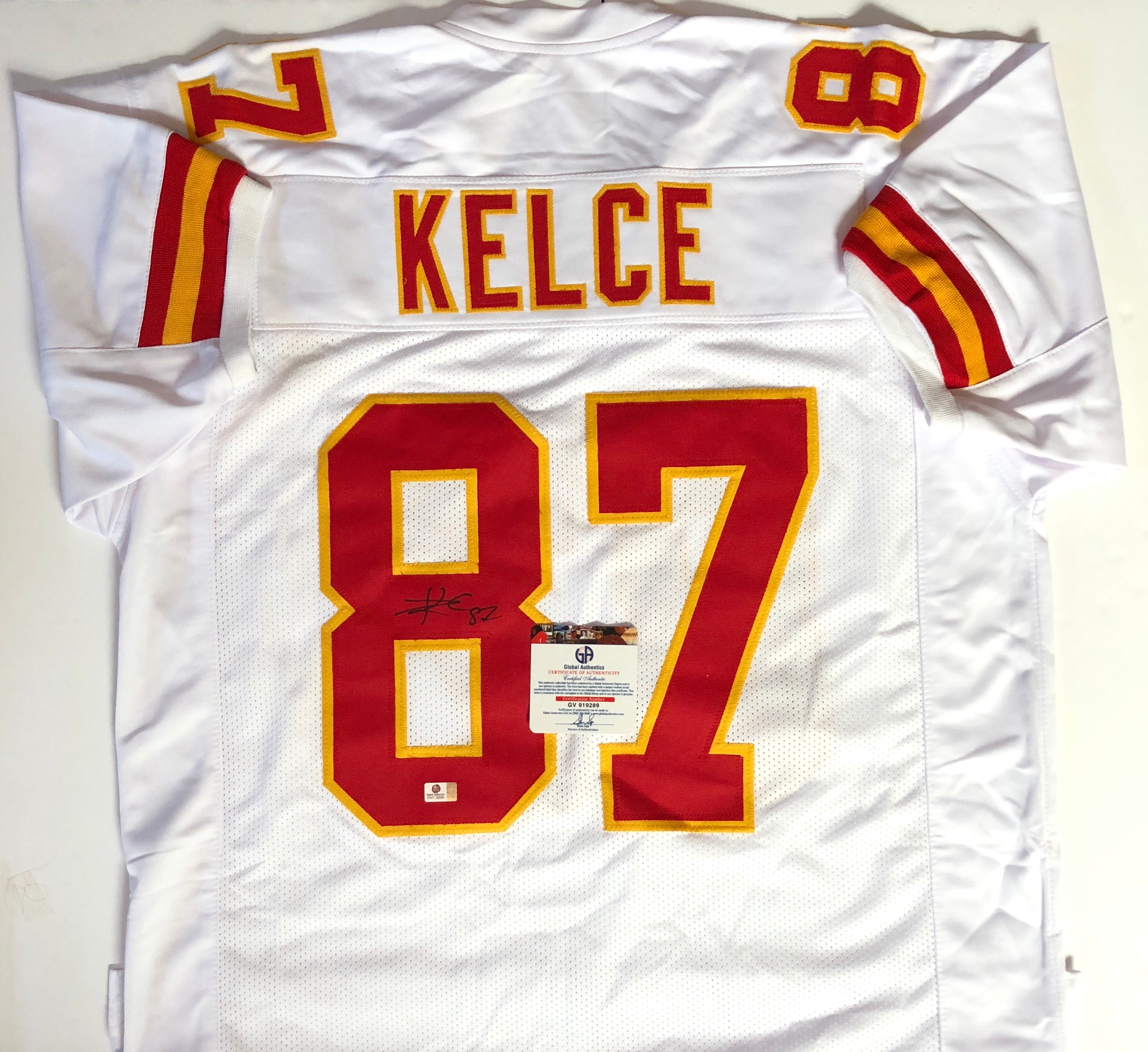 Travis Kelce Autographed Kansas City Chiefs Football Jersey