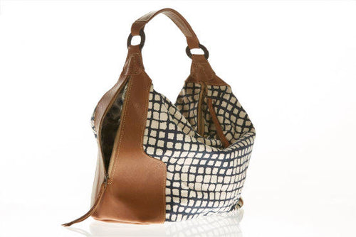 Nic by SOSH - Linen & Leather Bag, 4 Colors available